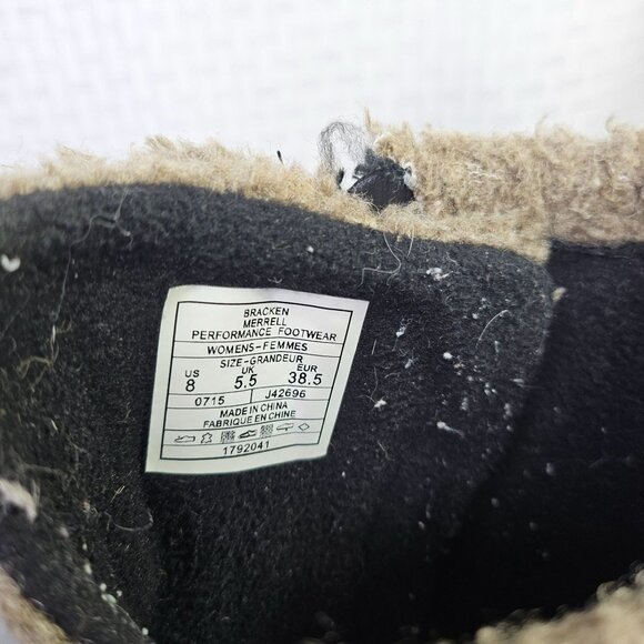 Merrell Womens Waterproof Winter lined Boots Size 8 Brown & Teal - Picture 8 of 11